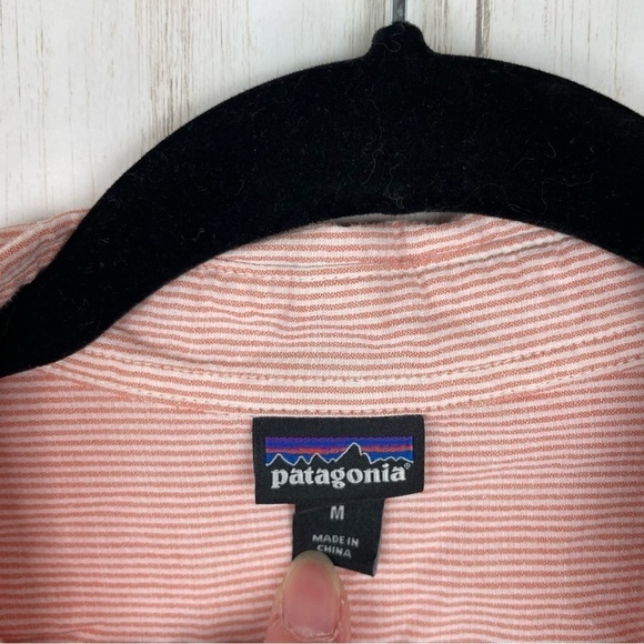 Patagonia red and white striped button down Medium - Picture 2 of 6